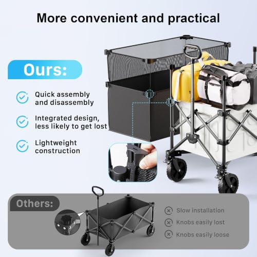 39" Collapsible Wagon Cart (Black / 300L-new)