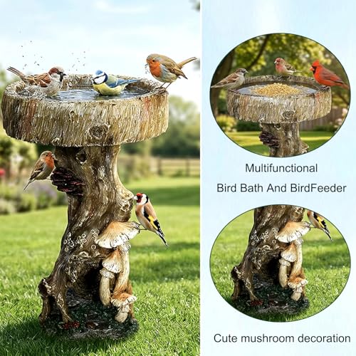 Bird Baths for Outdoor (24.8 inch H)