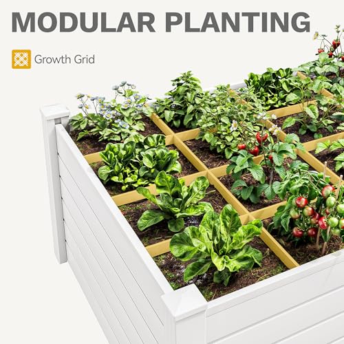 4 x 4 x 2 FT Raised Garden Bed (White / 4x4x2ft)