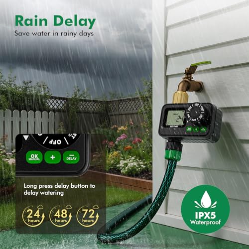 Sprinkler Timer for Outdoor Hose Faucet (1 Zone / 1 Pack)