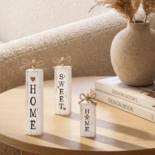Smile Rustic Wooden Block Decor Set (Letter Home)