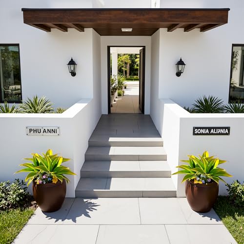 2-Pack 13-Inch Artificial Agave Plant Outdoor Decor, UV Resistant Fake Agave Plants and Faux Succulent Greenery for Planters, Porch, Patio, Garden, Entryway and Home Decor, Yellow (Agave12-ye2)