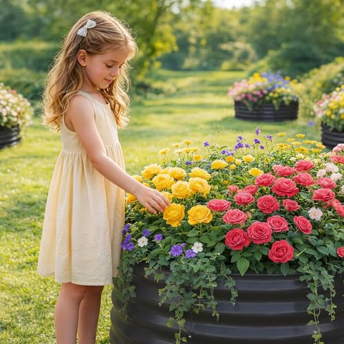 3×3×1ft Galvanized Raised Garden Bed Kit