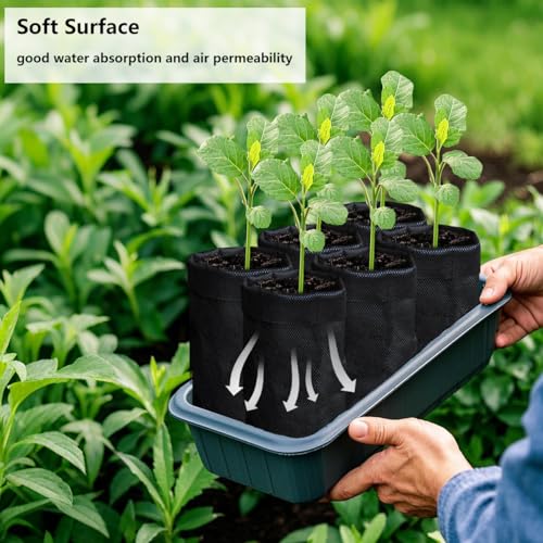 100 Pcs 13.5" H Nursery Grow Bags (100 Count)