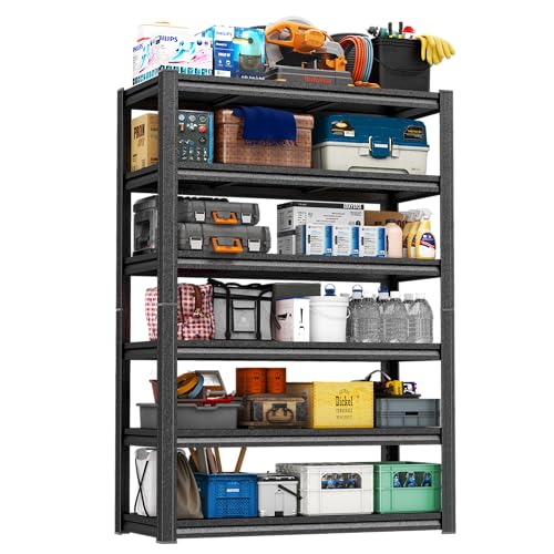 78" H Storage Shelves 3000LBS Garage Shelving Unit 6 (6TIER 78"H×45.3"W×19.7"D)