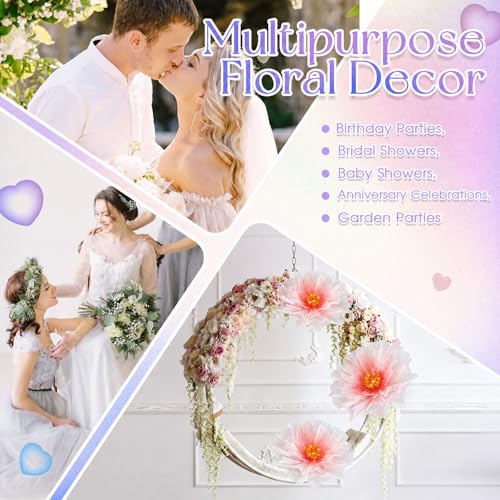 3 Pcs Pink Gaint Flower Decoration for Wedding Reception (Flower / Pink)