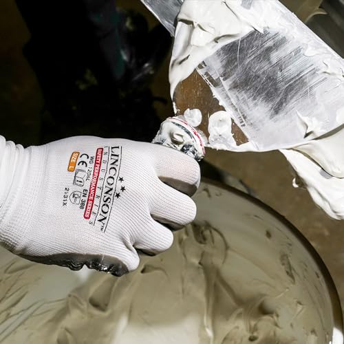 12 Pack Safety Performance Series Construction Mechanics Wrinkle Latex Work Gloves (XX-Large (120 Pairs) / White)