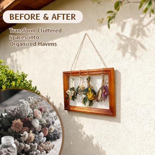 Boho Farmhouse Herb & Flower Drying Rack (Photo Frame Flower Decorative Stand)