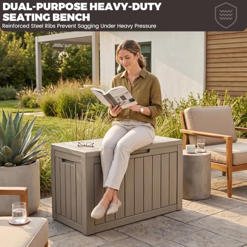 Outdoor Storage Box (Grey / 50 Gallon 3.1 M)