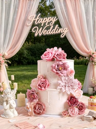 Artificial Flowers Combo Box Set Dusty Pink Silk Floral Arrangements for Wedding Bridal Bouquet (Dusty Pink)