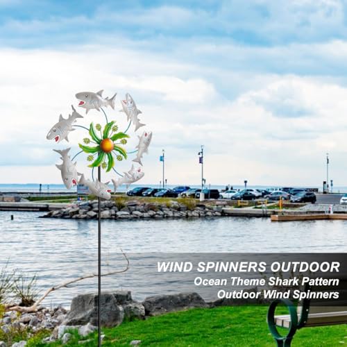 Shark Outdoor Wind Spinners (White)