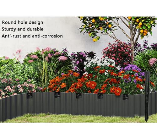 30 Pack 12'' Garden Landscape Edging Stakes (black-12inch-30pack)