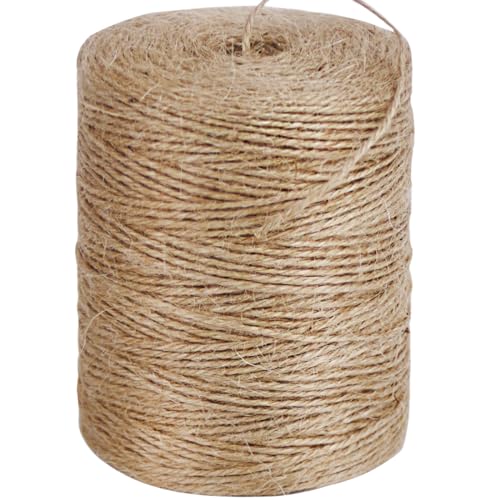 PerkHomy Garden Twine Strong Natural Jute 800 Feet Long Brown Twine for Gardening Tomato Climbing Plant Tie Floristry Crafts Gift Wrapping Packing Decor (Brown / 2mm x 800ft)