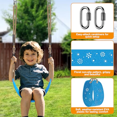 Swing Set Accessories Kids Swing Seat with Adjustable Rope (Blue Swing Seat (1 Pack))