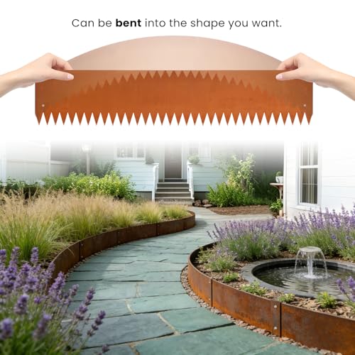 Corten Steel Landscape Edging 8in x 40in Strips