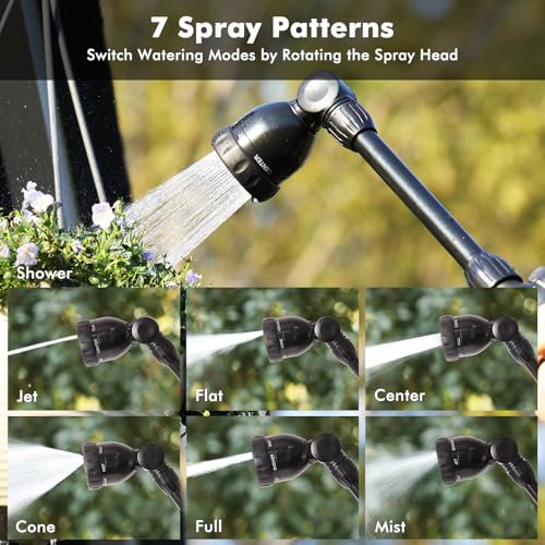 Heavy Duty Metal Hose Wand (Flash Black / 16 inch - 180° Swivel)