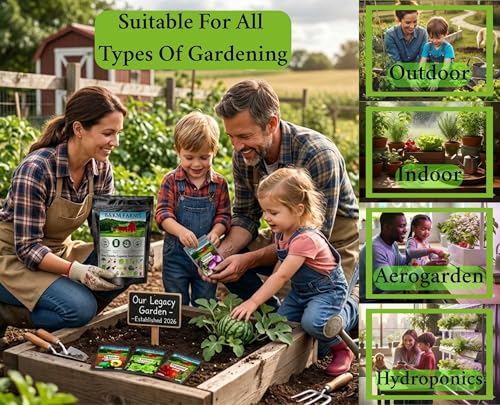 36 Pack Heirloom Vegetable & Herb Seeds 40 (36 Seed Packets: Value & Quality Garden)