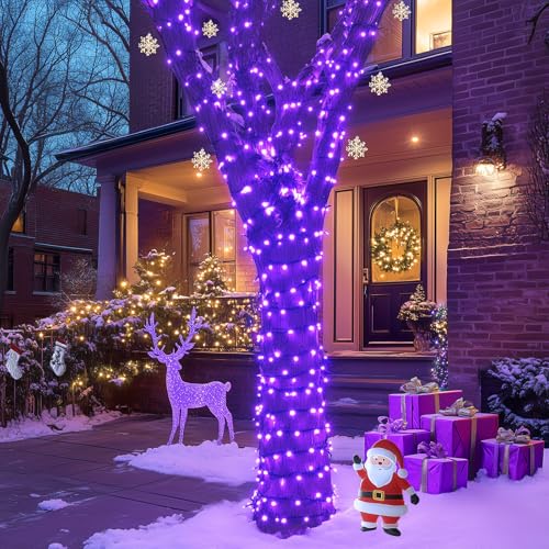 600 LED Solar Halloween Lights (Purple / 600LED*1)