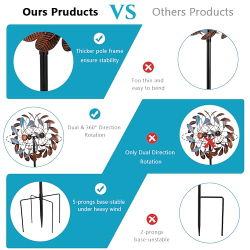 360° Wind Spinners Outdoor (13-Brown)