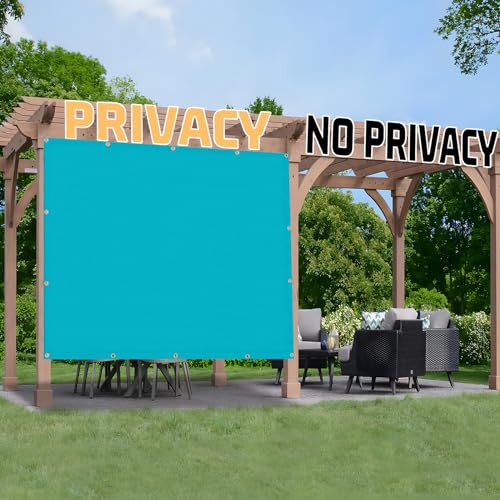 Shade Cloth 19x23 FT Sun Shade (19' x 23' custom size / Turquoise)