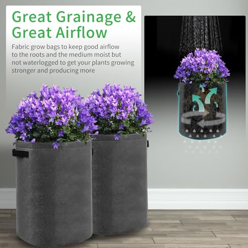 4 Pack Potato Grow Bags 10 Gallon with Flap