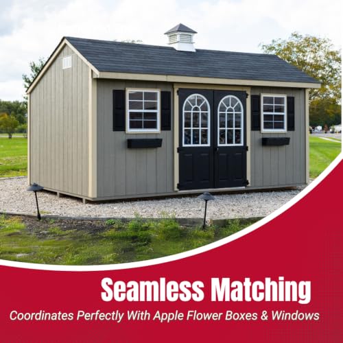 24" x 5" Black Flower Box for Shed Windows