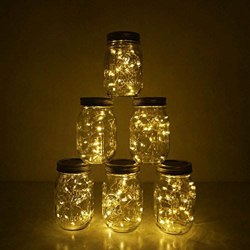 Solar Mason Jar Lid Lights (6 Count)