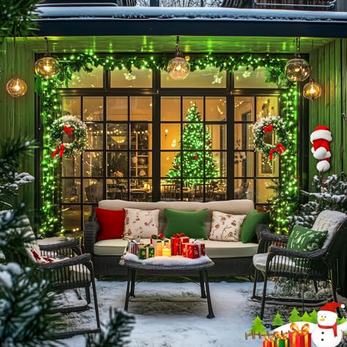 2 Pack Solar Halloween Lights (Green / 100LED*2)