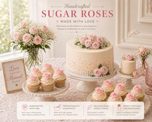 Edible Rose Topper (Blush Pink)