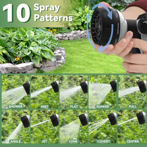 Garden Hose Nozzle Heavy Duty (Black+Grey)