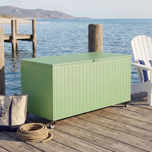 Outdoor Storage Box with Wheels 250 Gallon (250 Gallon / Green)