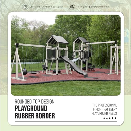 4' Flexible Interlocking Rubber Edging Border System for Playgrounds