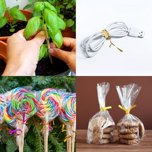 1000pcs Bag Twist Ties 3.5" Reusable Kraft Paper Twist Ties Wire Cable Ties for Party Bread Candy Cake (1000 Count)