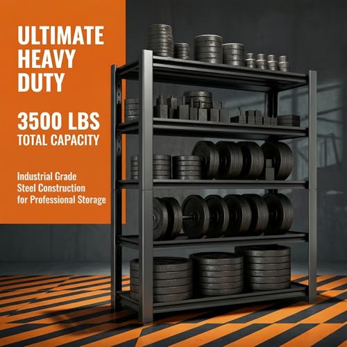 3500 LBS Heavy Duty Garage Shelving (48" W x 20" D x 72" H)