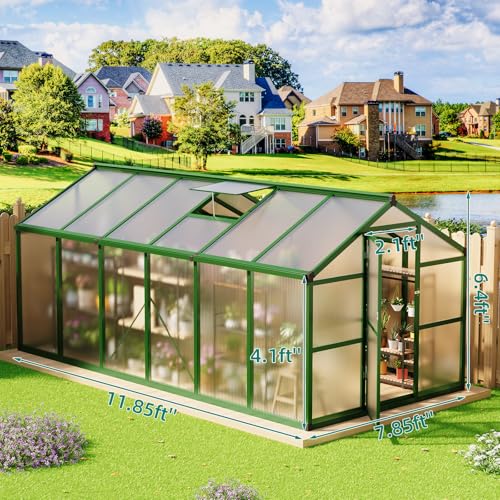 8x12 FT Greenhouse (Green / 8x12 FT)
