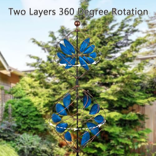 Large Wind Spinner Outdoor (Blue,bronze)