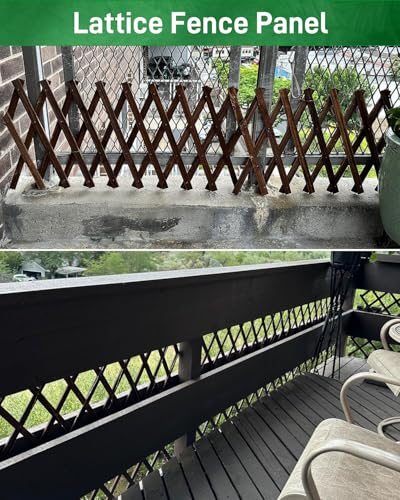 1Pack 35.4inch Wooden Lattice Wall (1 Pack / 1.5 x 7.2 ft)