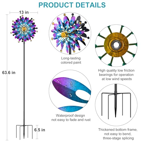 64" Wind Spinners Outdoor (63*13 inch)