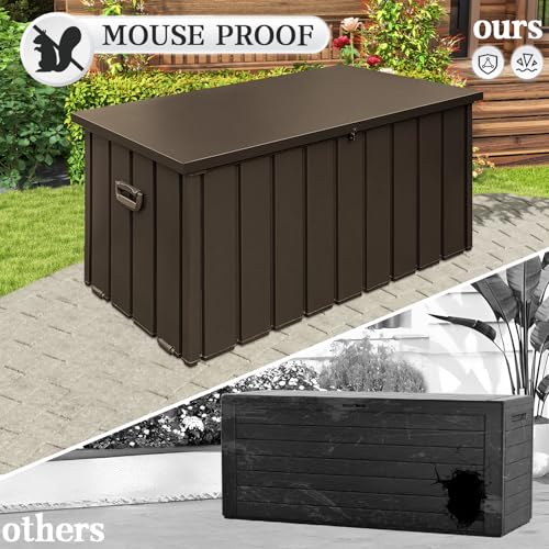 Domi 160Gallon Deck Box (Brown / 160 Gallon)
