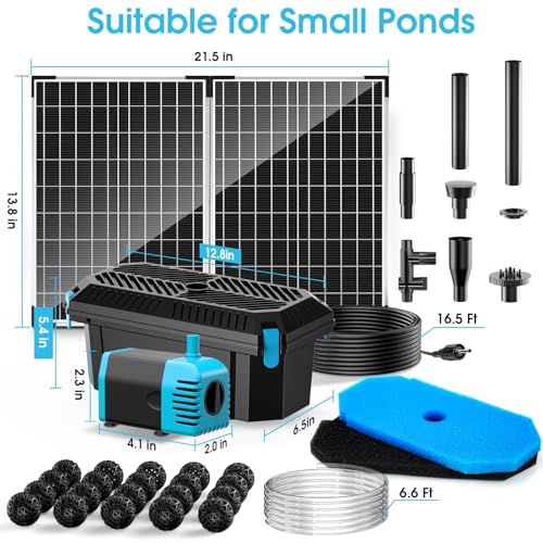 40W Solar Fountain Pump with Pond Filter (40W)