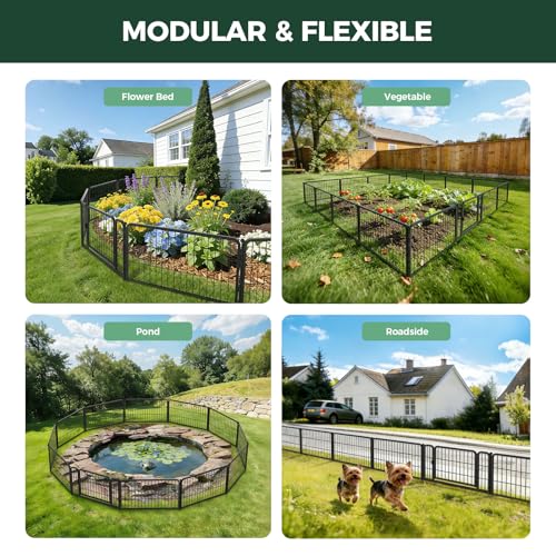 No Dig Garden Fence (Black / 17"H)