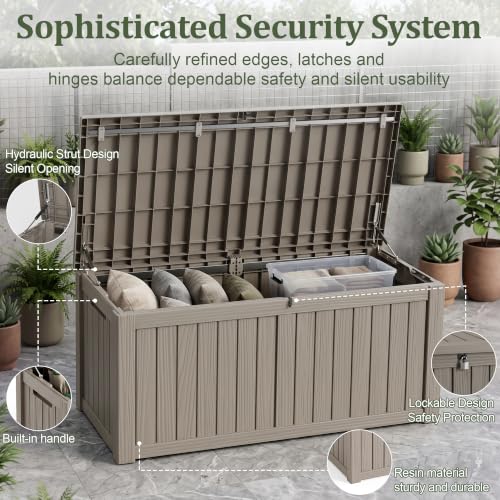 180 Gallon Resin Deck Box (Grey / 181 Gallon)