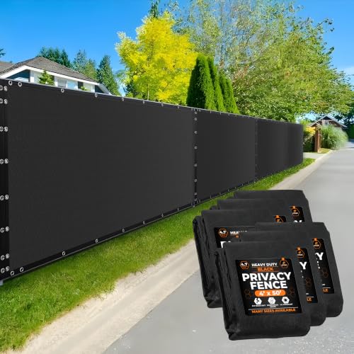 Privacy Fence Screen 4’ x 50’ (Black / 4' X 50')
