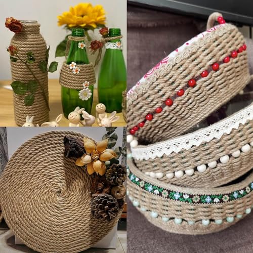 2 Pack Natural Jute Twine Rope (656 Foot)