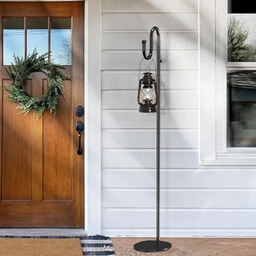 74" Shepherds Hook Stand (Black)