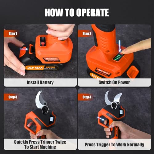 Electric Pruning Shears (Orange)