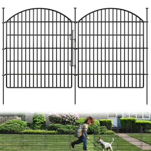 10 Panels Garden Fence Animal Barrier with Lock (33in(H) X 24ft(L))