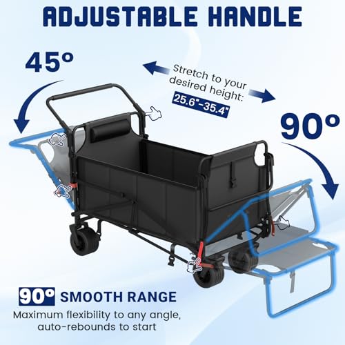 Heavy Duty Folding Wagon (Dark Grey / Large)