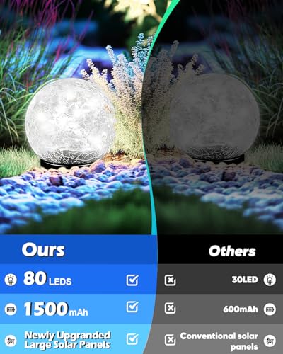 Garden Solar Ball Lights Outdoor Waterproof (5.9 Inch)