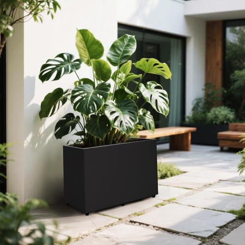 Planter Box Rectangular Block (Mid-Assemble / Black)